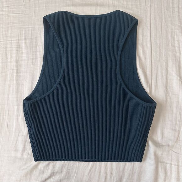 Aritzia Babaton Sculpt Knit Racer Cropped Tank EUC - Picture 2 of 5